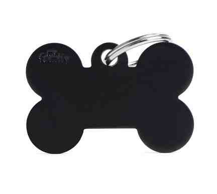 MEDALLA ALUMINIO (HUESO MEDIUM NEGRO)